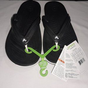Men's Crocs Crocband Flip Flops Black Size 10